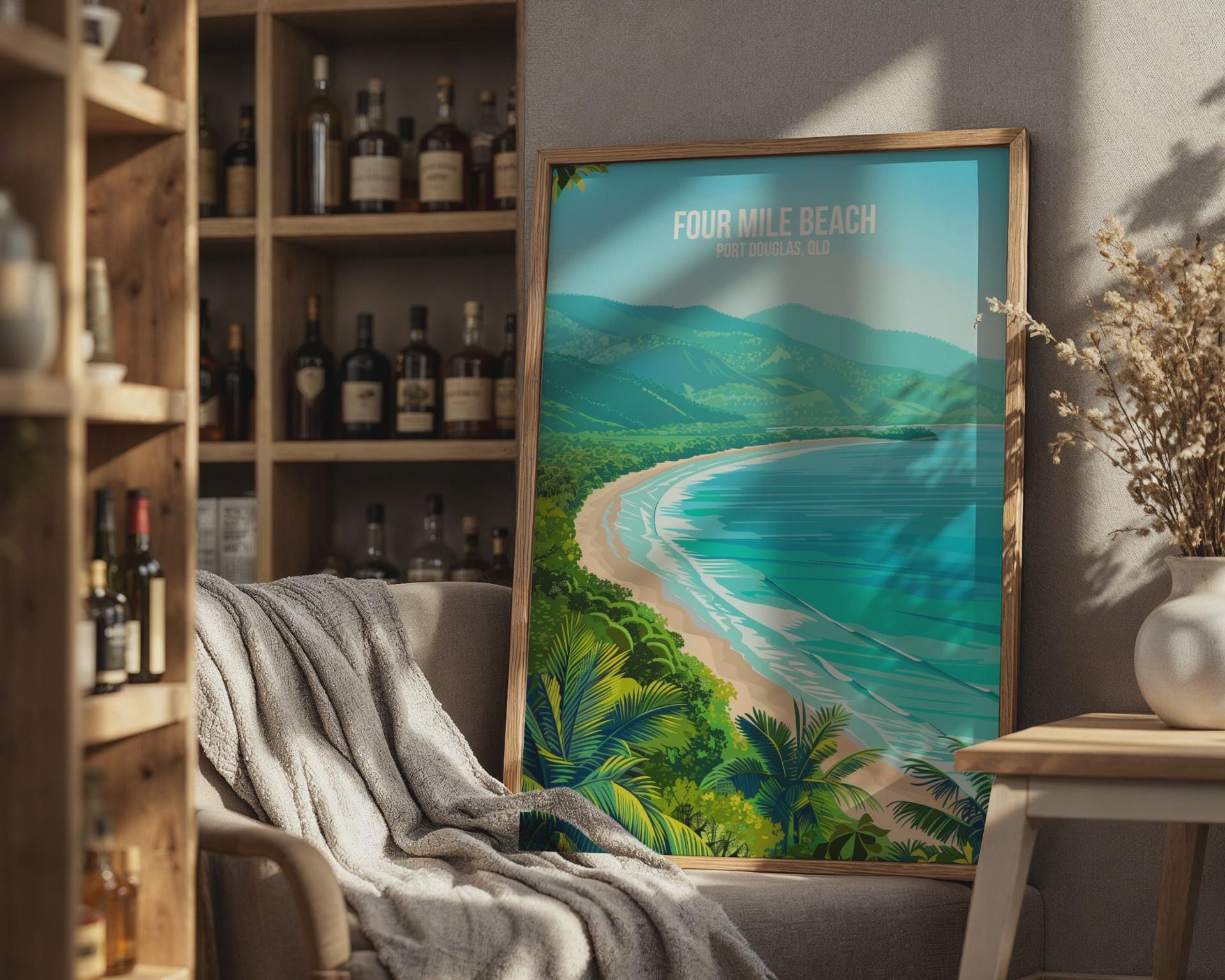 Four Mile Beach Port Douglas Poster Coastal Art - Travel Wall Art