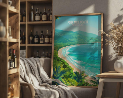 Four Mile Beach Port Douglas Poster Coastal Art - Travel Wall Art