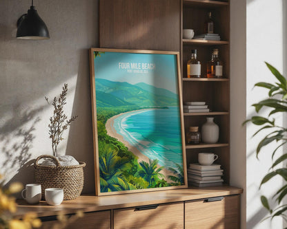 Four Mile Beach Port Douglas Poster Coastal Art - Travel Wall Art