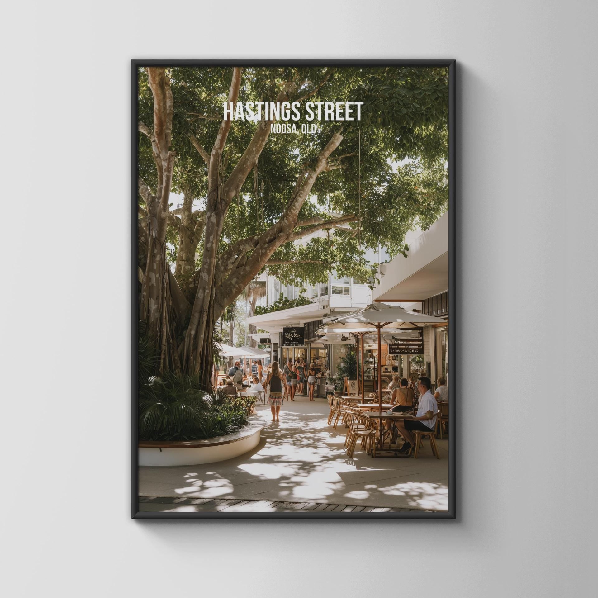 Hastings Street Noosa QLD Art Print Coastal Scene - Travel Wall Art