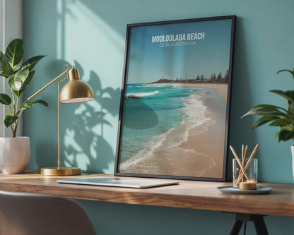Mooloolaba Beach Print QLD Australia Coastal Wall Art - Travel Wall Art
