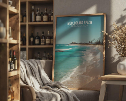 Mooloolaba Beach Print QLD Australia Coastal Wall Art - Travel Wall Art