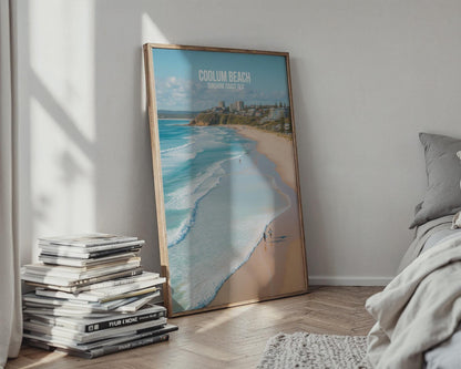 Coolum Beach Art Print Sunshine Coast QLD Wall Art Poster - Travel Wall Art