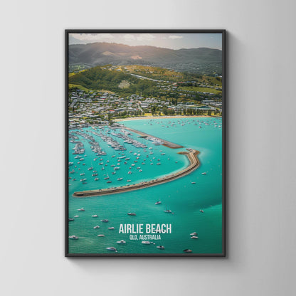 Airlier Beach Landscape Print QLD Australia Wall Art Marina Poster - Travel Wall Art