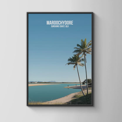 Maroochydore Beach Wall Art Sunshine Coast Poster - Travel Wall Art