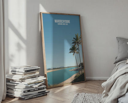 Maroochydore Beach Wall Art Sunshine Coast Poster - Travel Wall Art