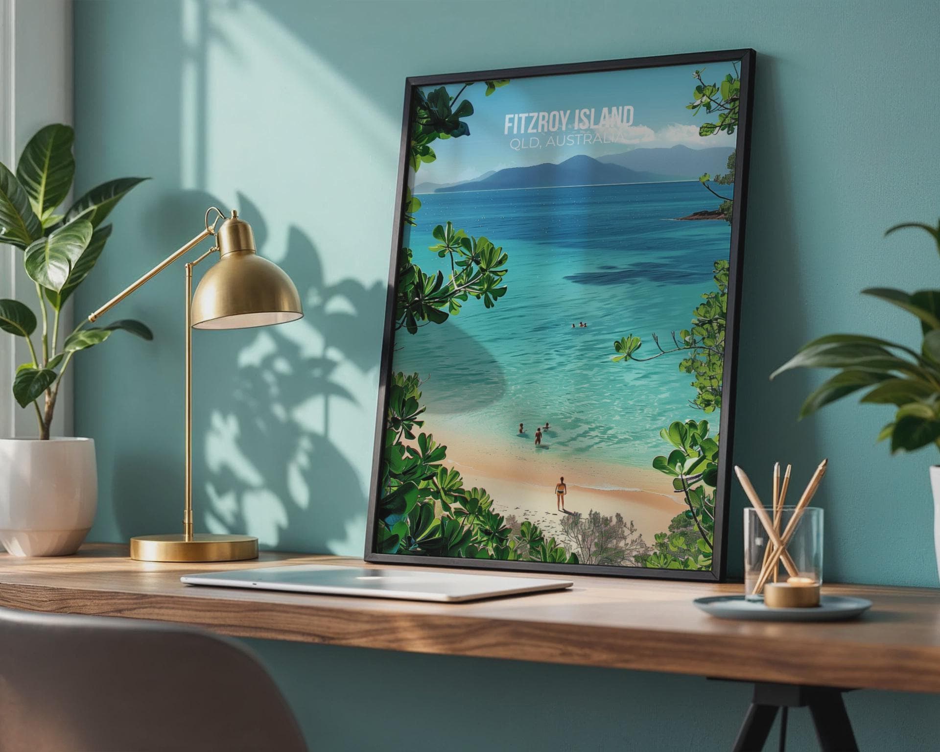Fitzroy Island QLD Australia Travel Poster Art Print - Travel Wall Art