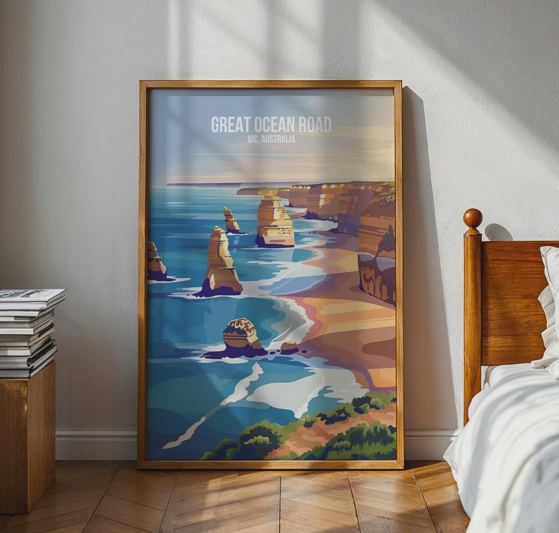 Great Ocean Road Art Print Scenic Landscape Poster - Travel Wall Art