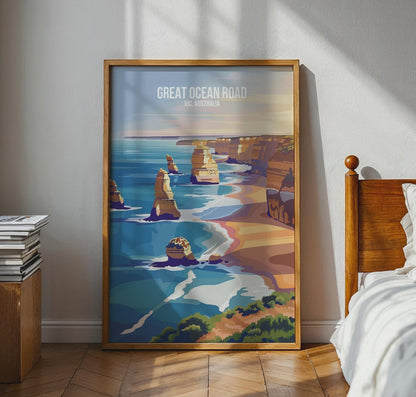 Great Ocean Road Art Print Scenic Landscape Poster - Travel Wall Art