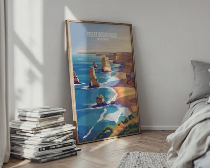 Great Ocean Road Art Print Scenic Landscape Poster - Travel Wall Art