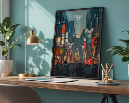 Tokyo Cityscape Poster Wall Art Print - Travel Wall Art