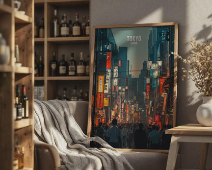 Tokyo Cityscape Poster Wall Art Print - Travel Wall Art