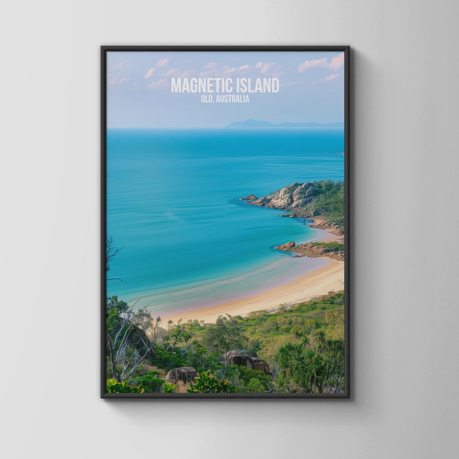 Magnetic Island QLD Art Print Coastal Landscape Poster - Travel Wall Art