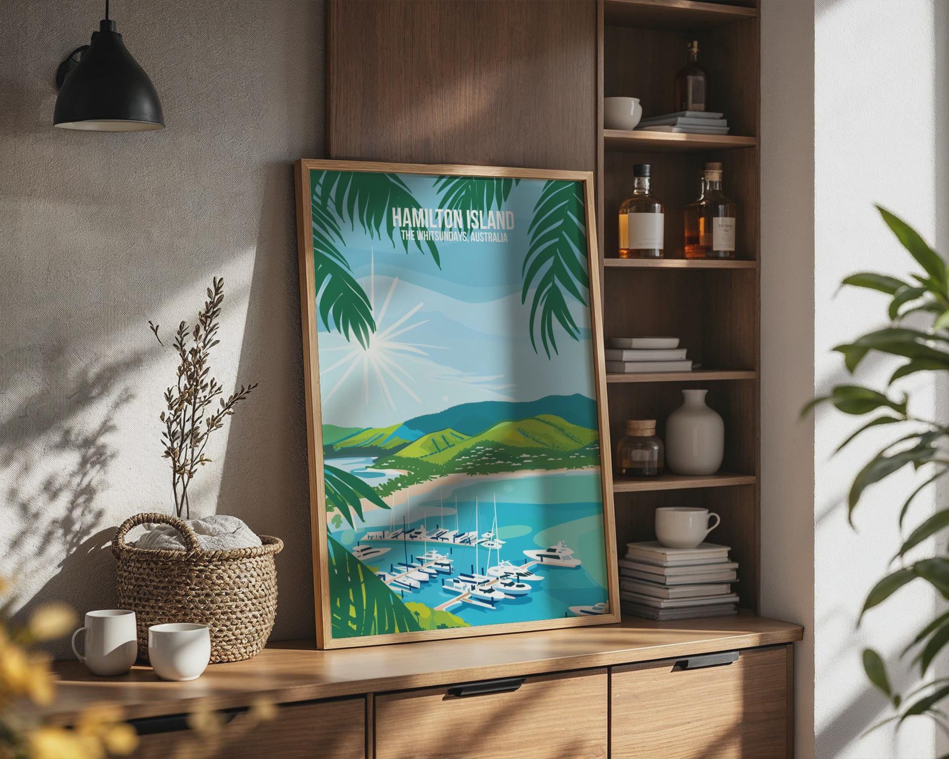 Hamilton Island Travel Poster Whitsundays Australia Wall Art Print - Travel Wall Art