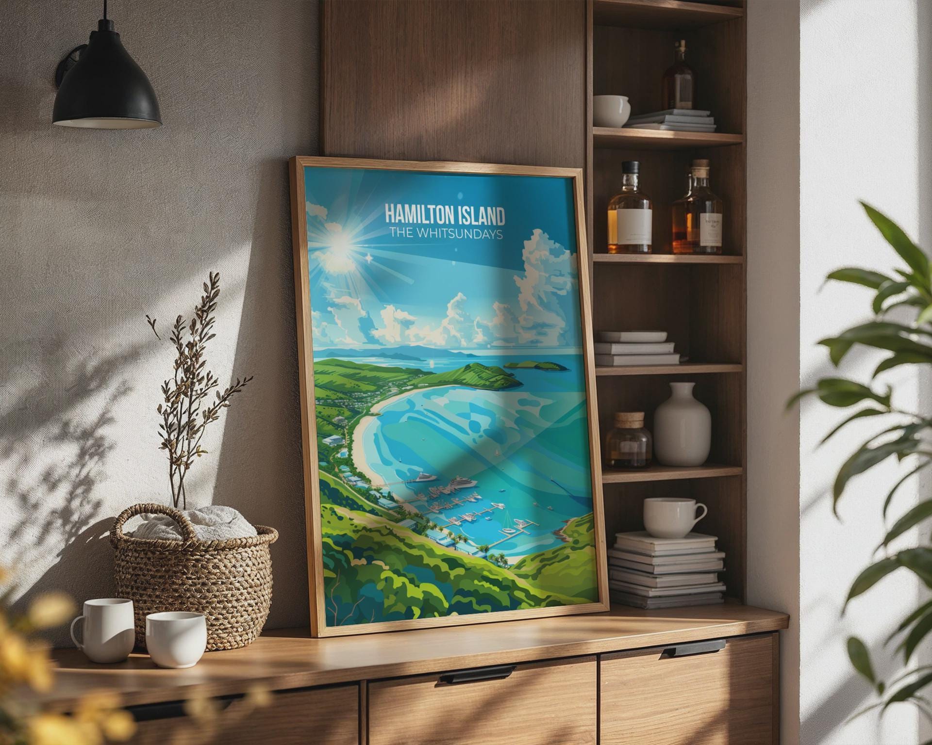 Hamilton Island Travel Poster Whitsundays Wall Art - Travel Wall Art