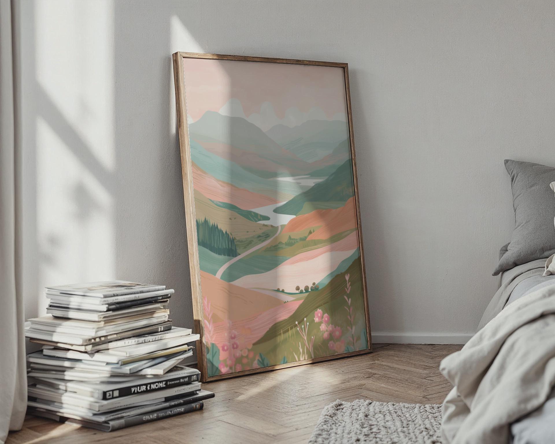 Scottish Highlands Landscape Poster Art - Travel Wall Art