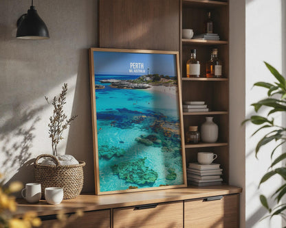 Perth WA Australia Travel Poster Print Wall Art - Travel Wall Art