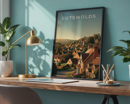 Cotswolds Landscape Poster Print - Travel Wall Art
