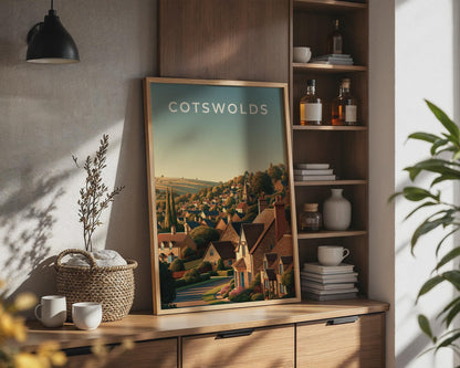 Cotswolds Landscape Poster Print - Travel Wall Art