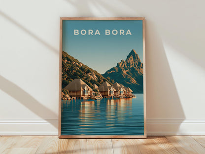 Bora Bora Tropical Wall Art Scenic Print - Travel Wall Art