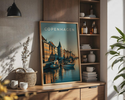 Copenhagen Wall Art Cityscape Print - Travel Wall Art