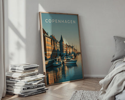 Copenhagen Wall Art Cityscape Print - Travel Wall Art