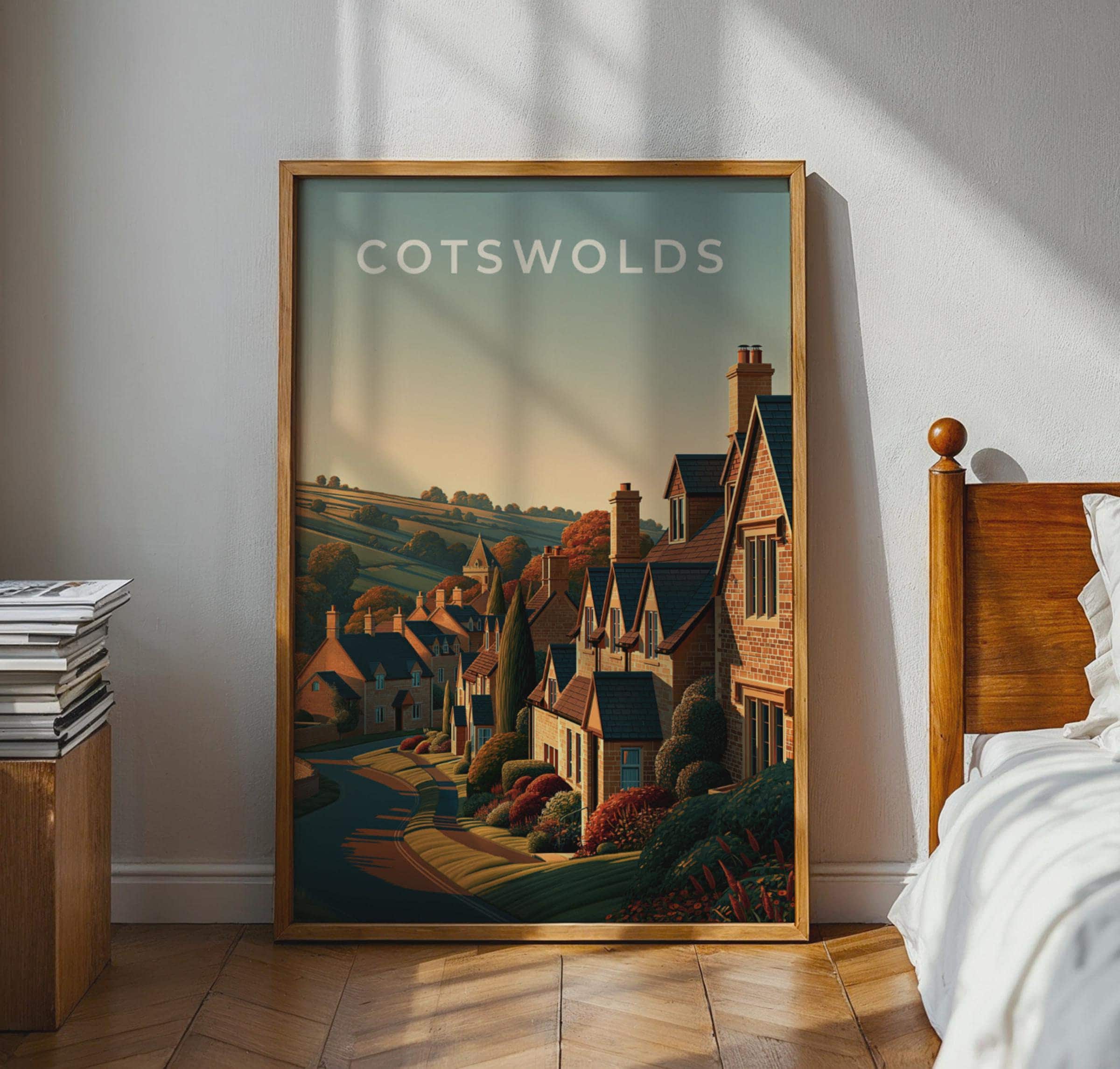 Cotswolds Landscape Art Print - Travel Wall Art