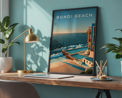 Bondi Beach Poster Coastal Wall Art - Travel Wall Art