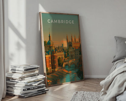 Cambridge Cityscape Art Print Scenic Wall Art - Travel Wall Art