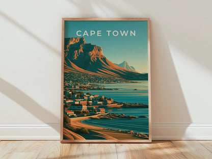 Cape Town Landscape Print Coastal Artwork Modern Wall Art - Travel Wall Art