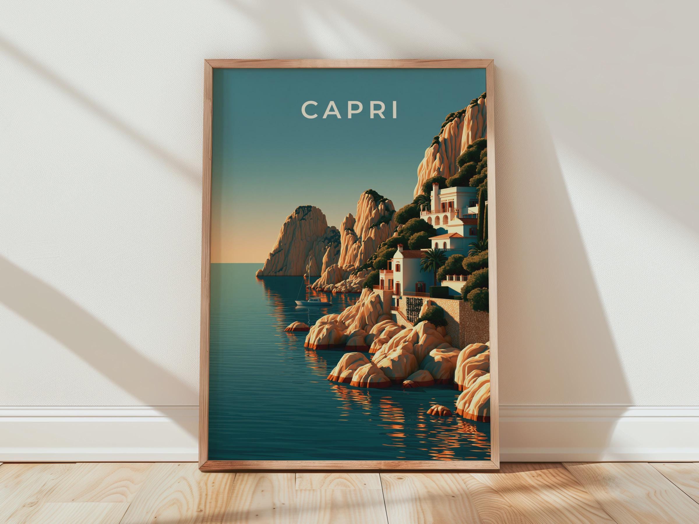Capri Coastal Wall Art Print - Travel Wall Art