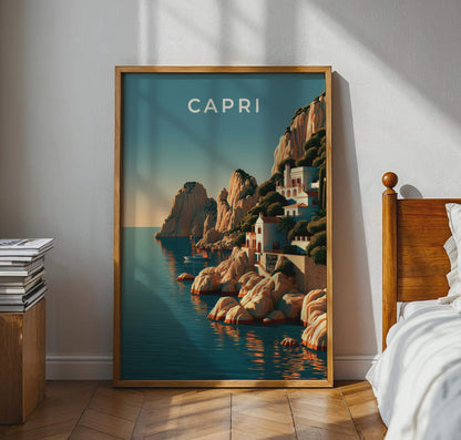 Capri Coastal Wall Art Print - Travel Wall Art