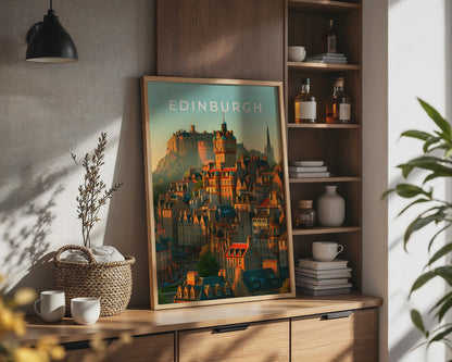 Edinburgh Cityscape Wall Art Print - Travel Wall Art