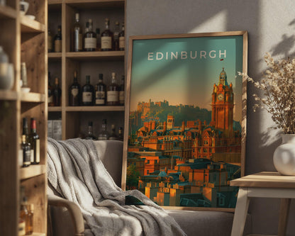 Edinburgh Skyline Wall Art Print - Travel Wall Art