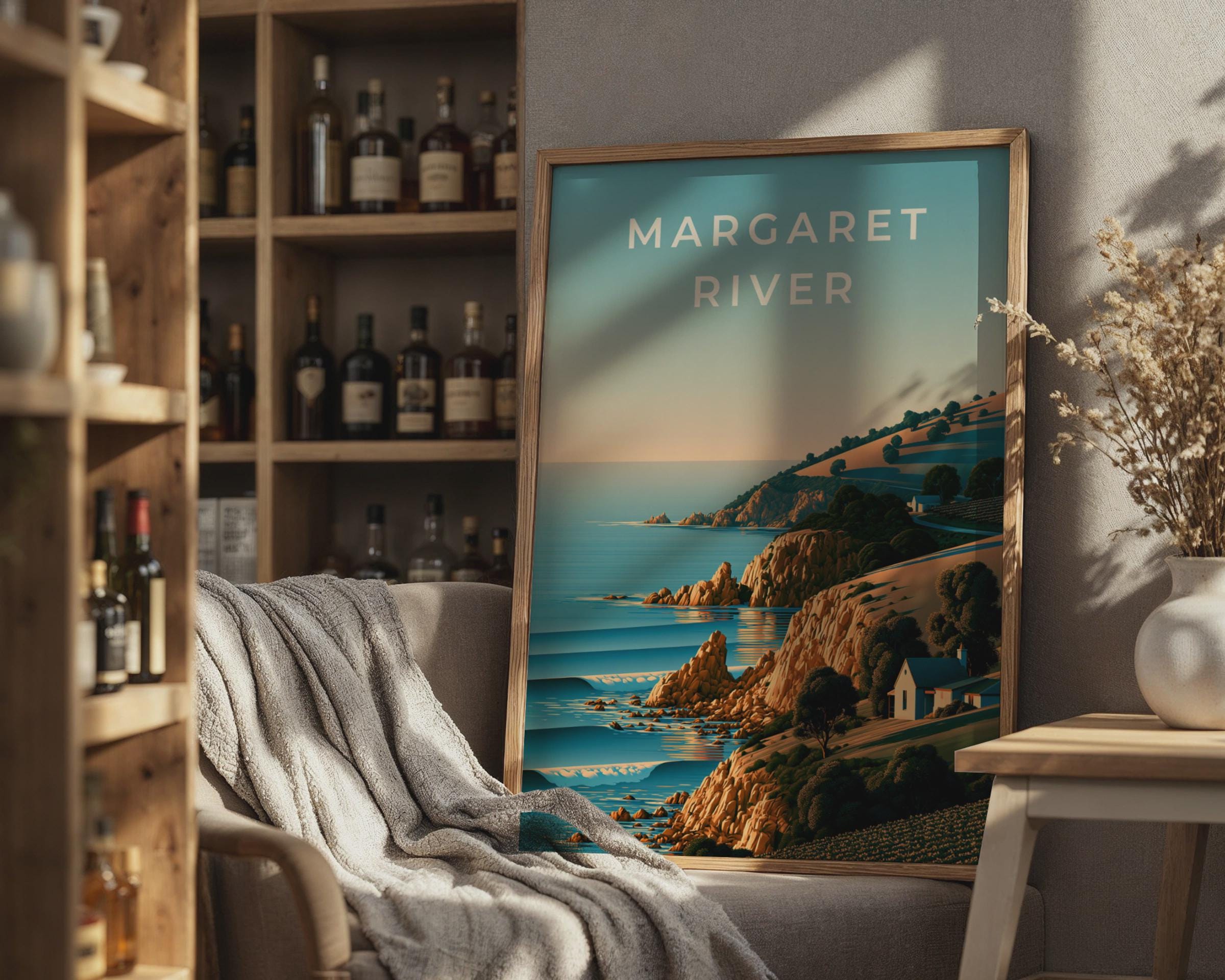 Margaret River Landscape Poster Coastal Wall Art Print - Travel Wall Art