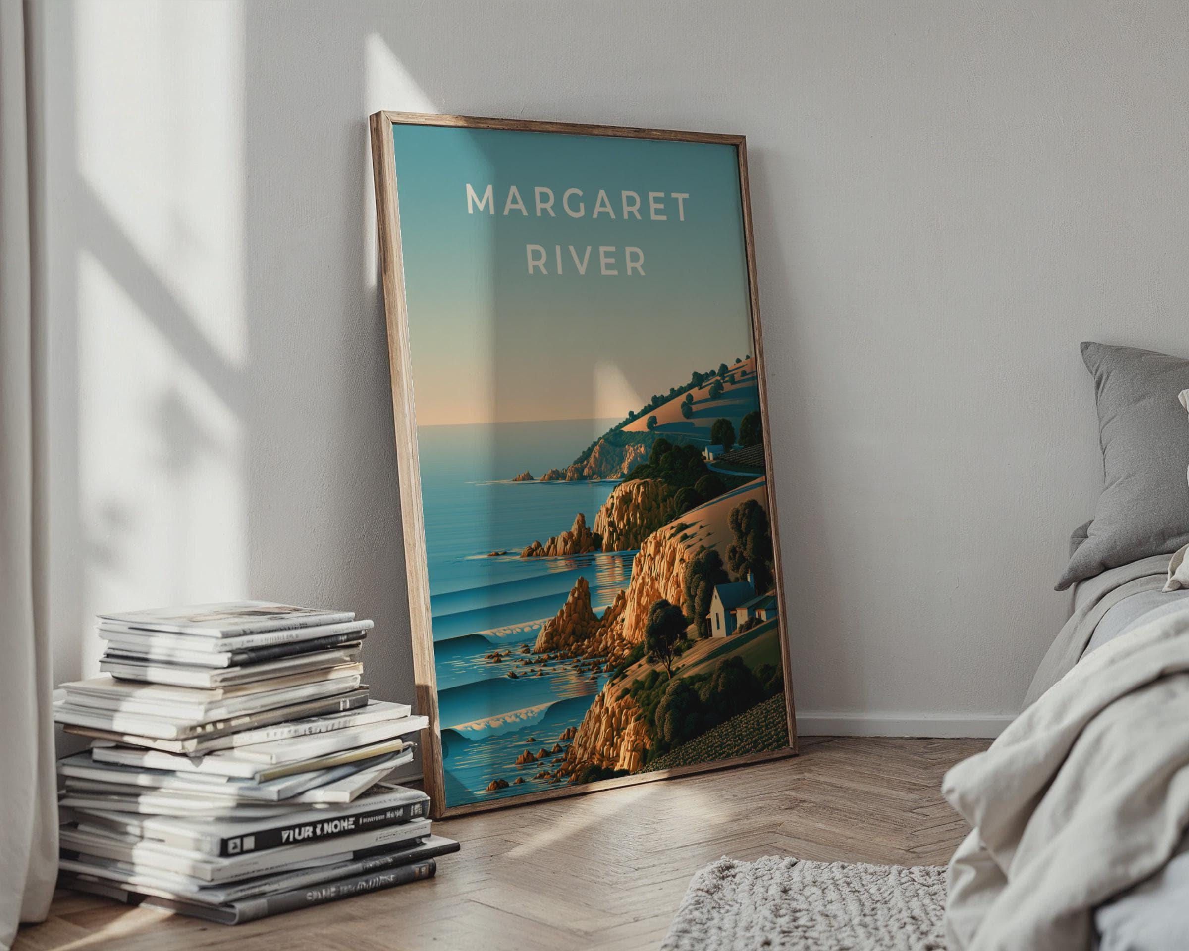 Margaret River Landscape Poster Coastal Wall Art Print - Travel Wall Art