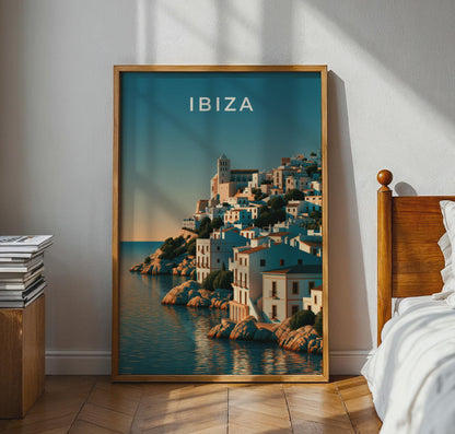Ibiza Art Print Coastal Wall Art Landscape Poster - Travel Wall Art