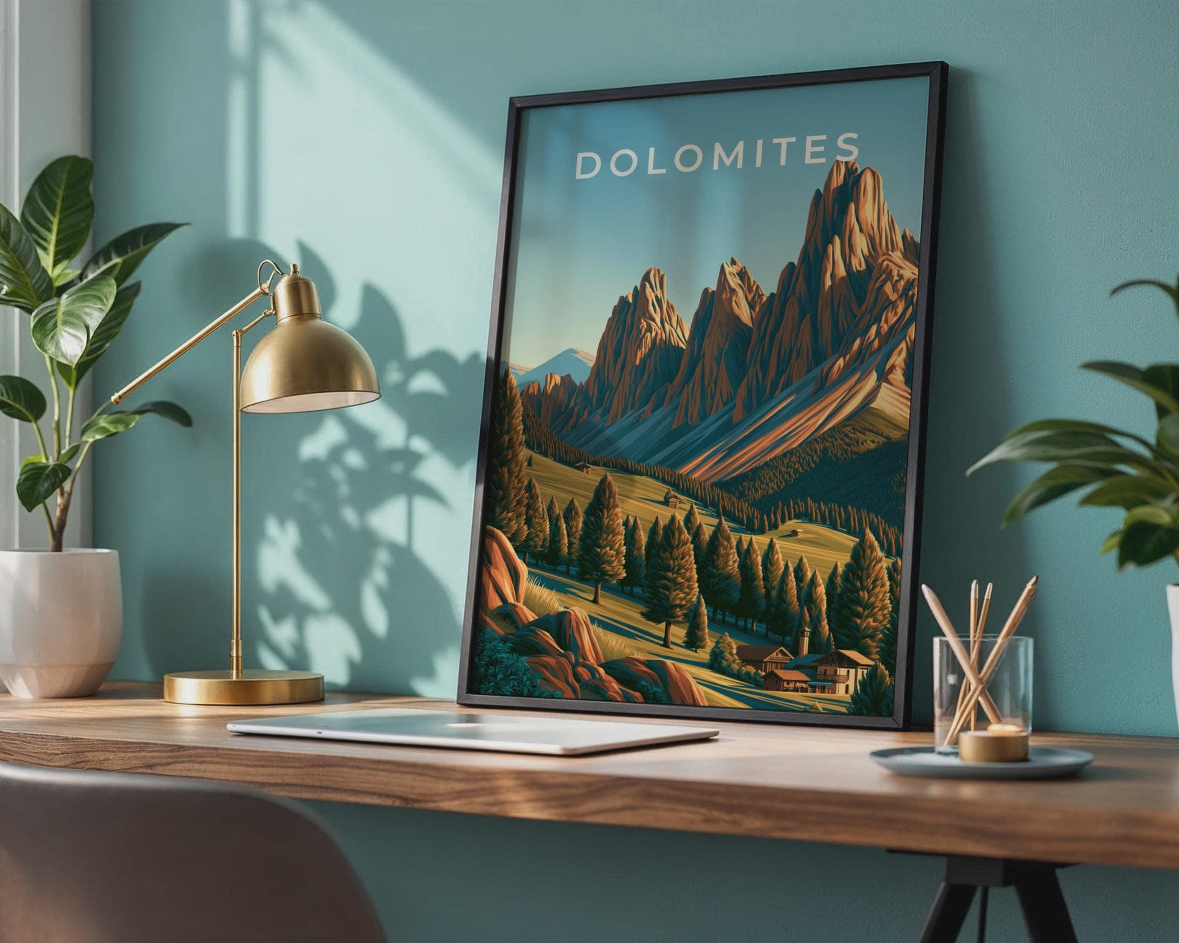 Dolomites Mountain Scenery Poster - Travel Wall Art