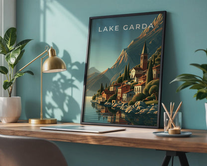Lake Como Italian Landscape Poster - Travel Wall Art
