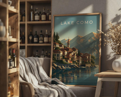 Lake Como Italian Landscape Poster - Travel Wall Art