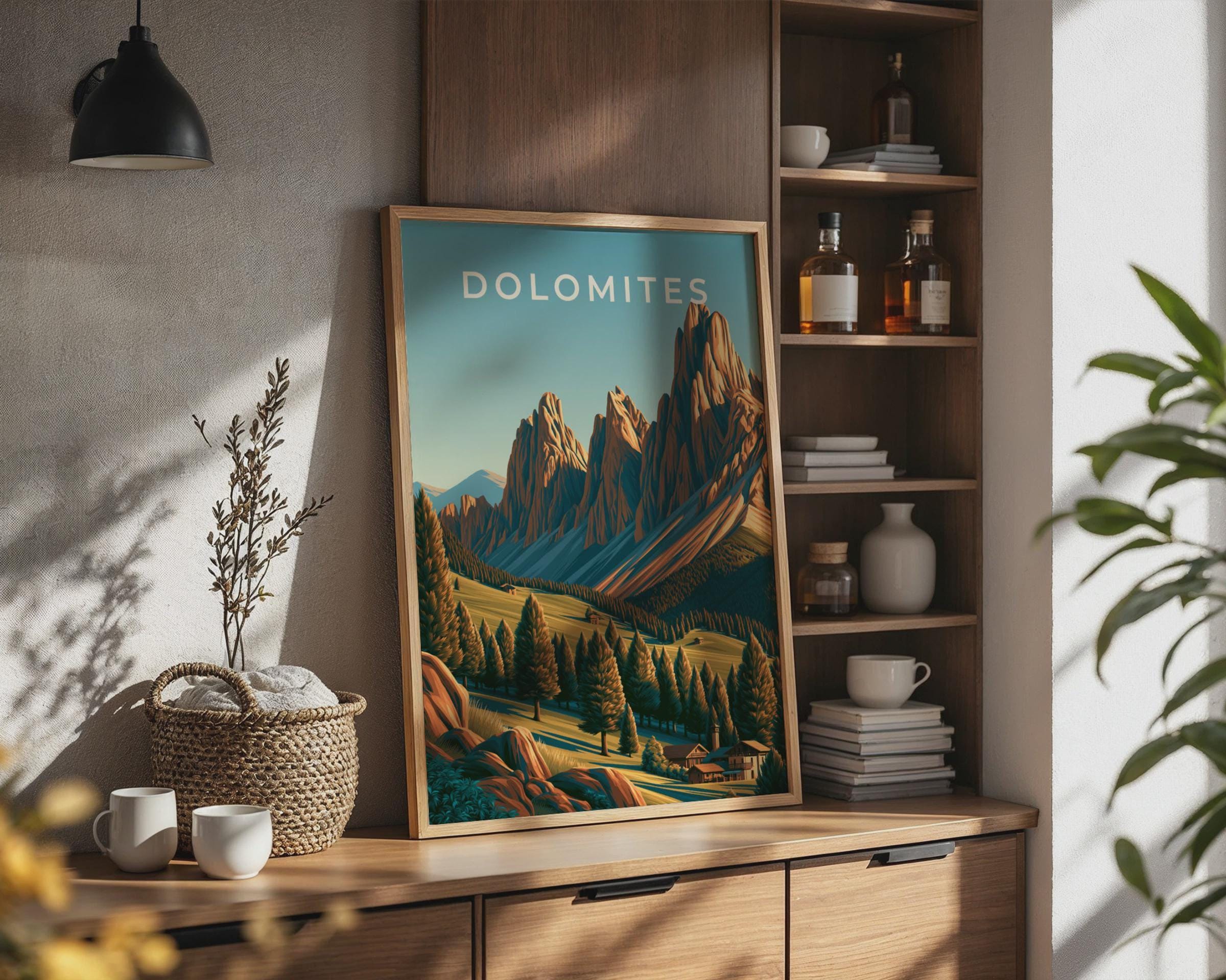 Dolomites Mountain Scenery Poster - Travel Wall Art