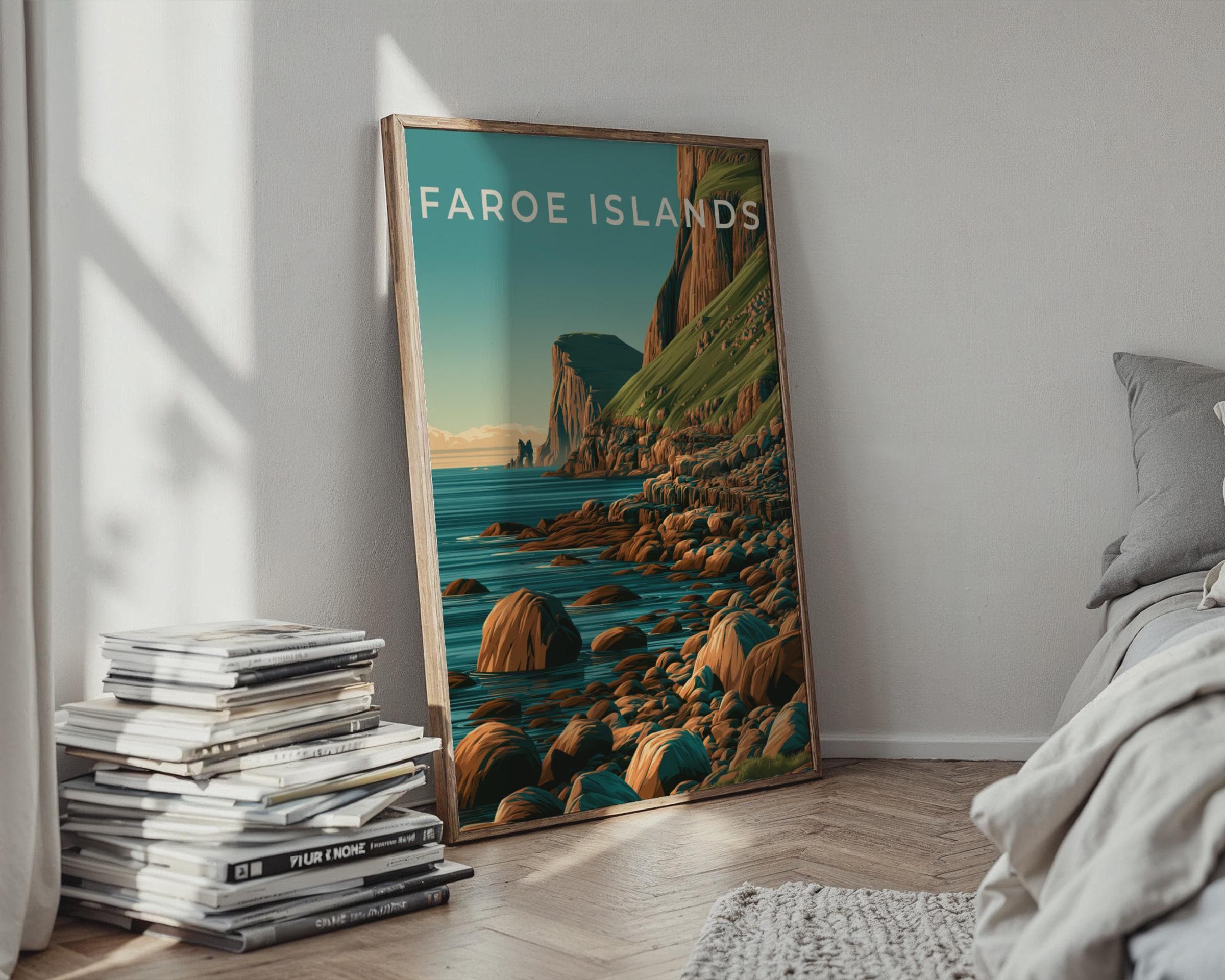 Faroe Islands Coastal Landscape Art Print - Travel Wall Art