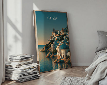 Ibiza Art Print Coastal Wall Art Landscape Poster - Travel Wall Art