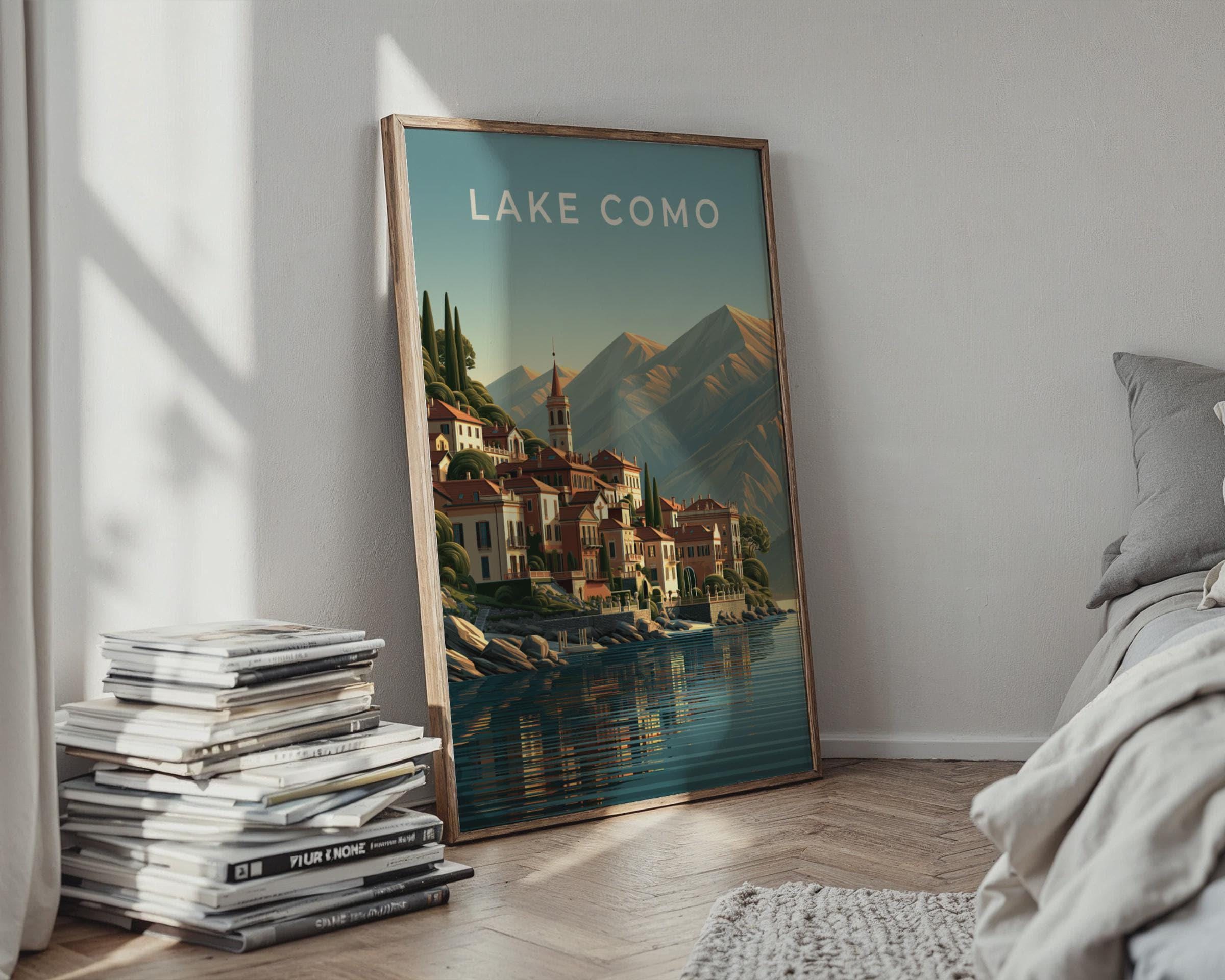 Lake Como Italian Landscape Poster - Travel Wall Art