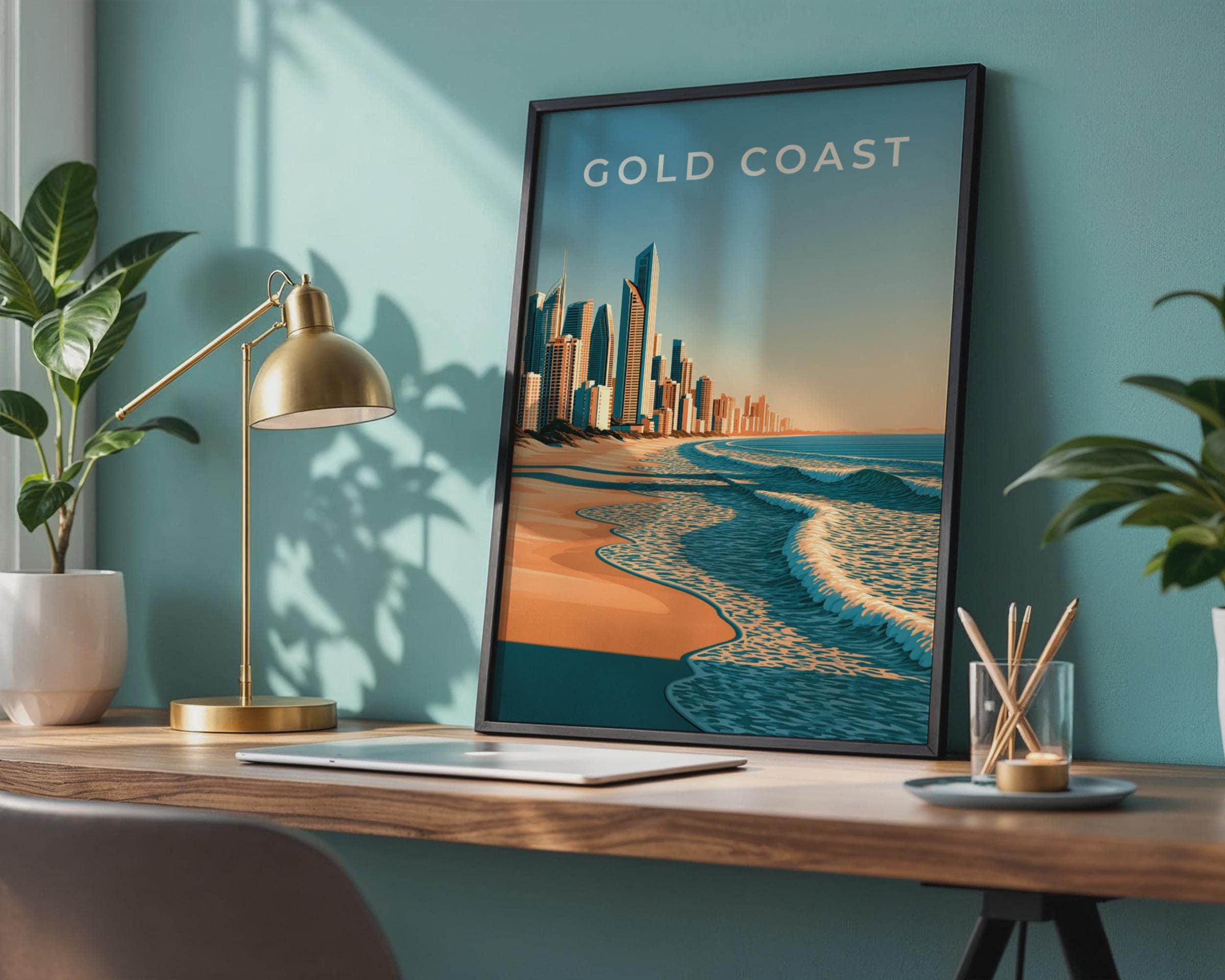 Gold Coast Coastal Landscape Print - Travel Wall Art