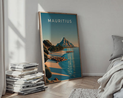 Mauritius Beach Landscape Poster Art - Travel Wall Art