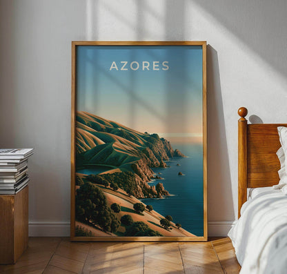 Azores Coastal Landscape Art Print - Travel Wall Art