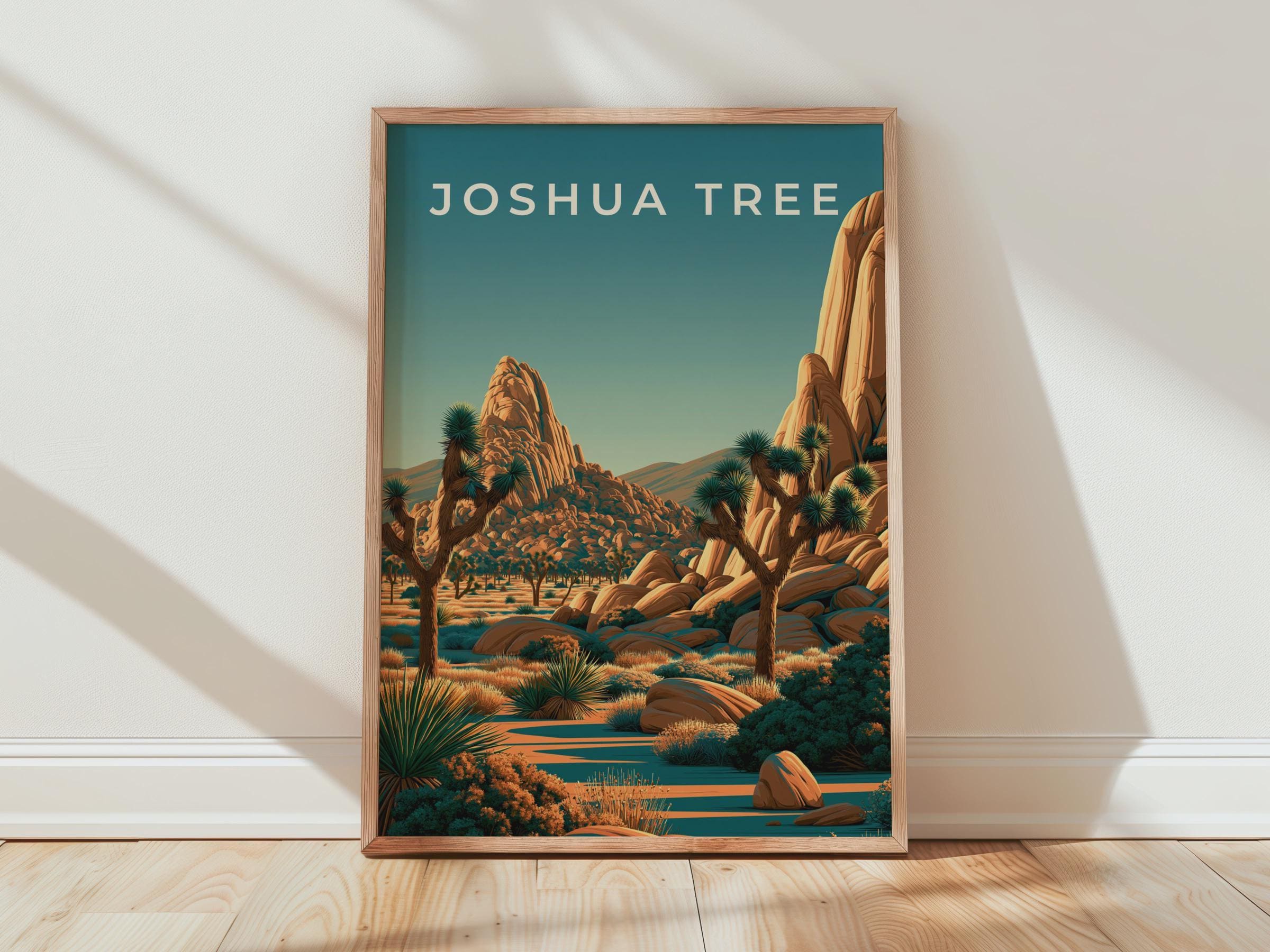 Joshua Tree Art Desert Landscape Poster - Travel Wall Art