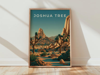 Joshua Tree Art Desert Landscape Poster - Travel Wall Art