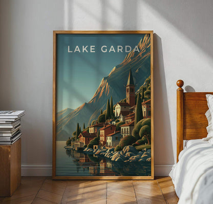 Lake Garda Italian Landscape Print - Travel Wall Art